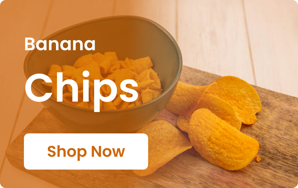 banana chips bowl wooden board