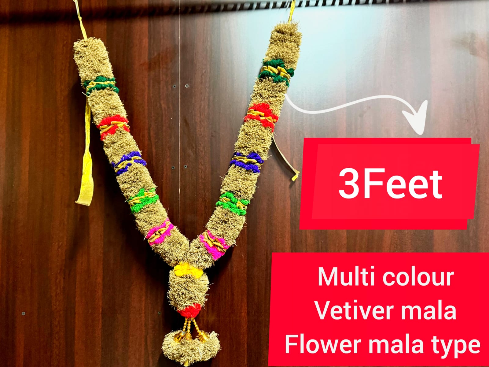 Vetiver garlands Muti colour (3 Feet)