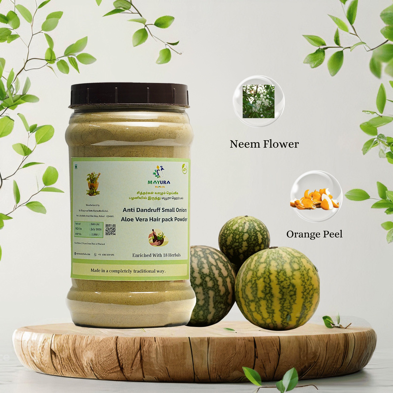 Anti Dandruff Small Onion AloeVera Hair Pack-500GM