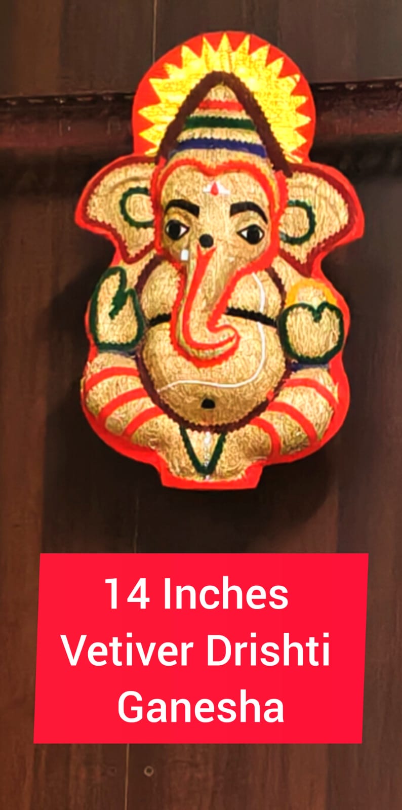 Vetiver Drishti Ganesha (14 Inches)