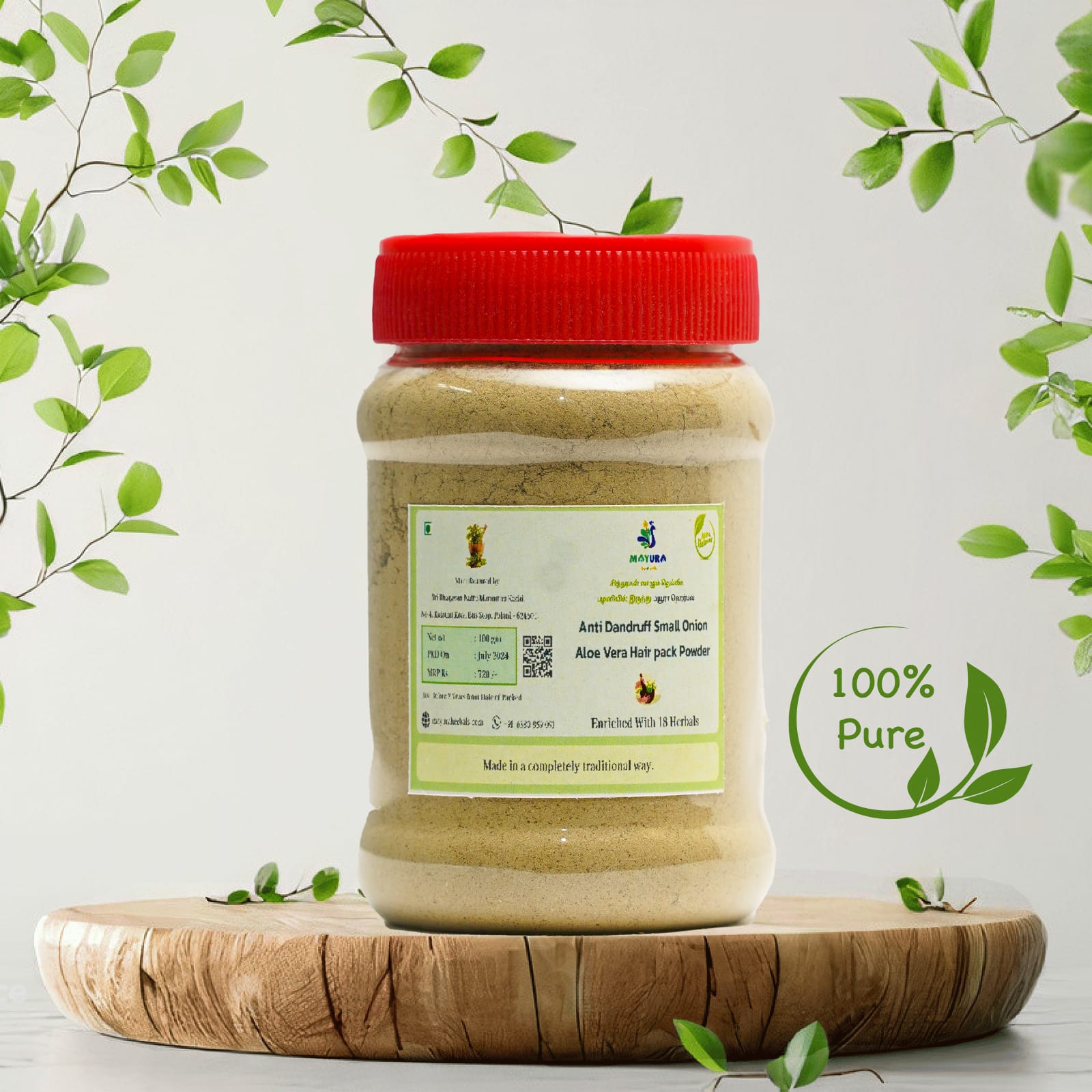 Anti Dandruff Small Onion AloeVera Hair Pack-100GM