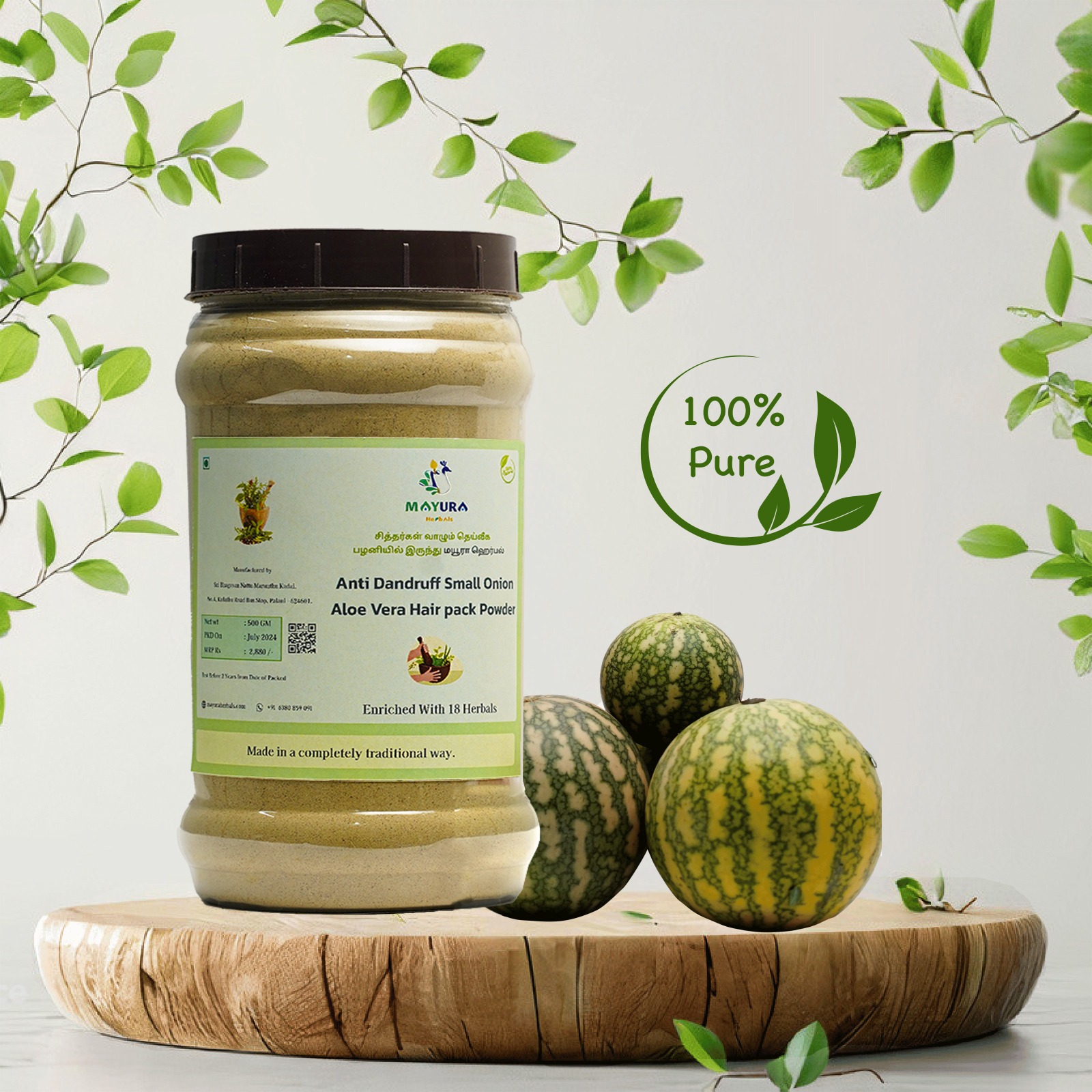 Anti Dandruff Small Onion AloeVera Hair Pack-500GM