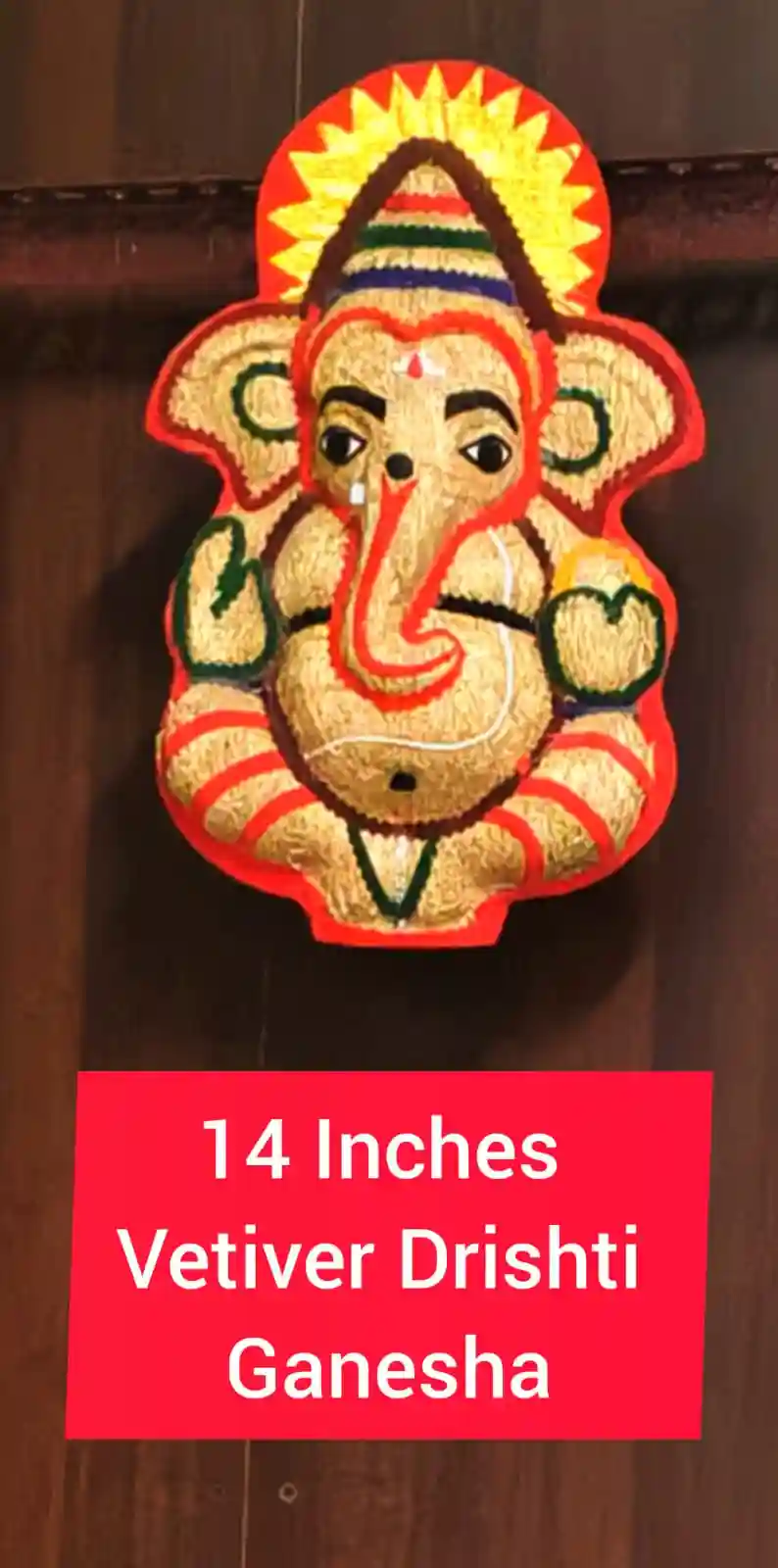 Vetiver Drishti Ganesha (14 Inches)