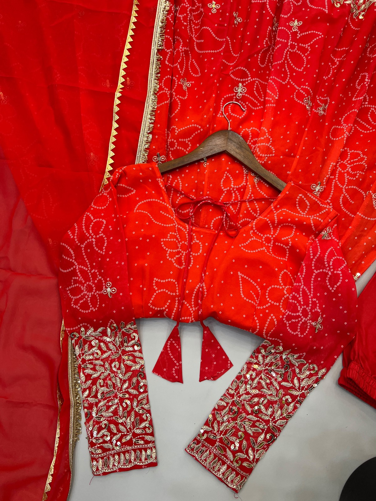 Double color Anarkali ( OR1)
