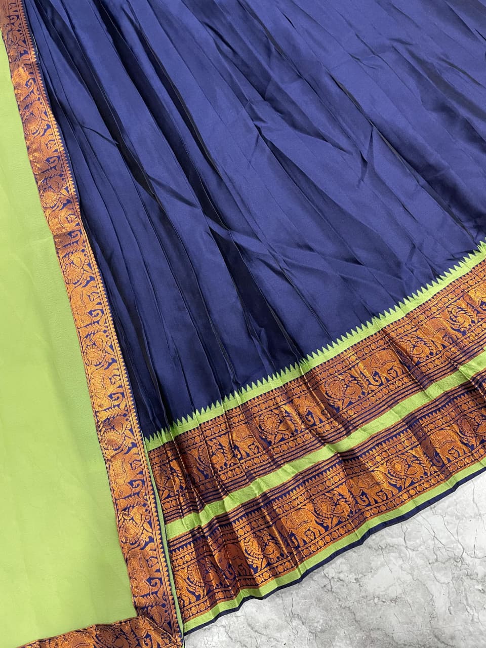 The South-style Kanjivaram Type silk lehenga (L11)