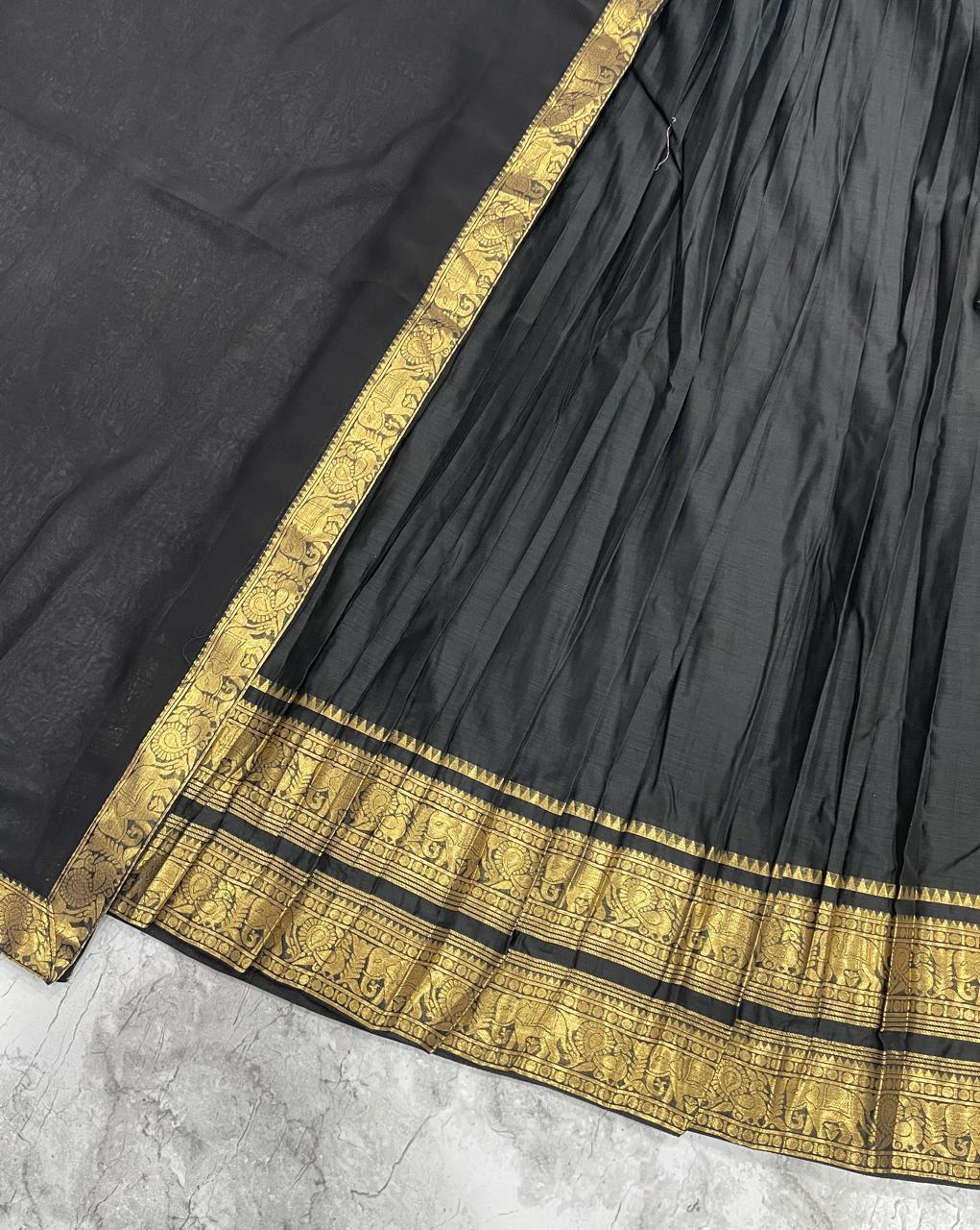 The South-style Kanjivaram Type silk lehenga (L20)