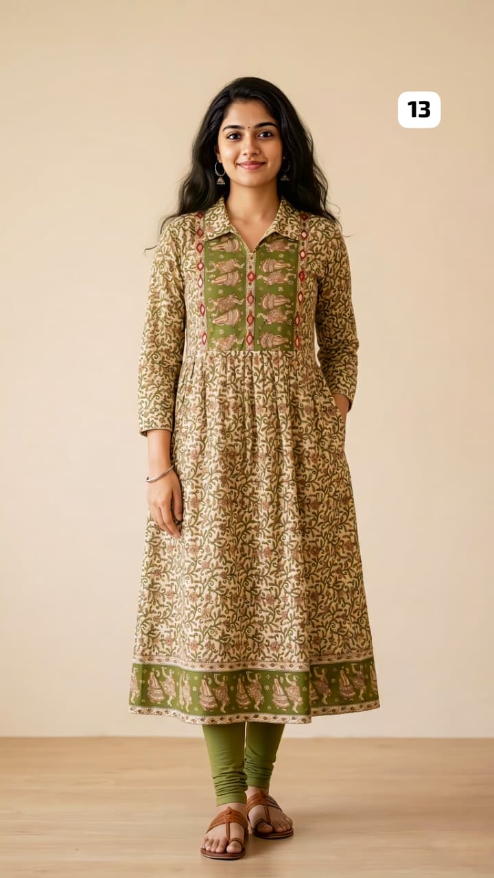 Cotton Mirror work Kurti 13