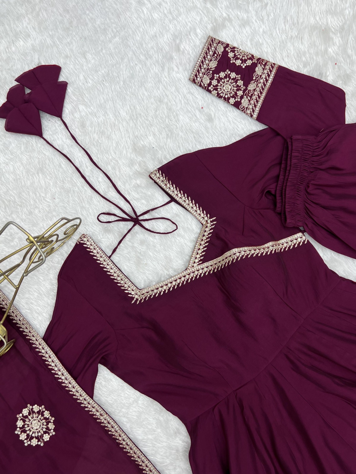 Angrakha Style Full Flare Anarkali Gown (AS01)