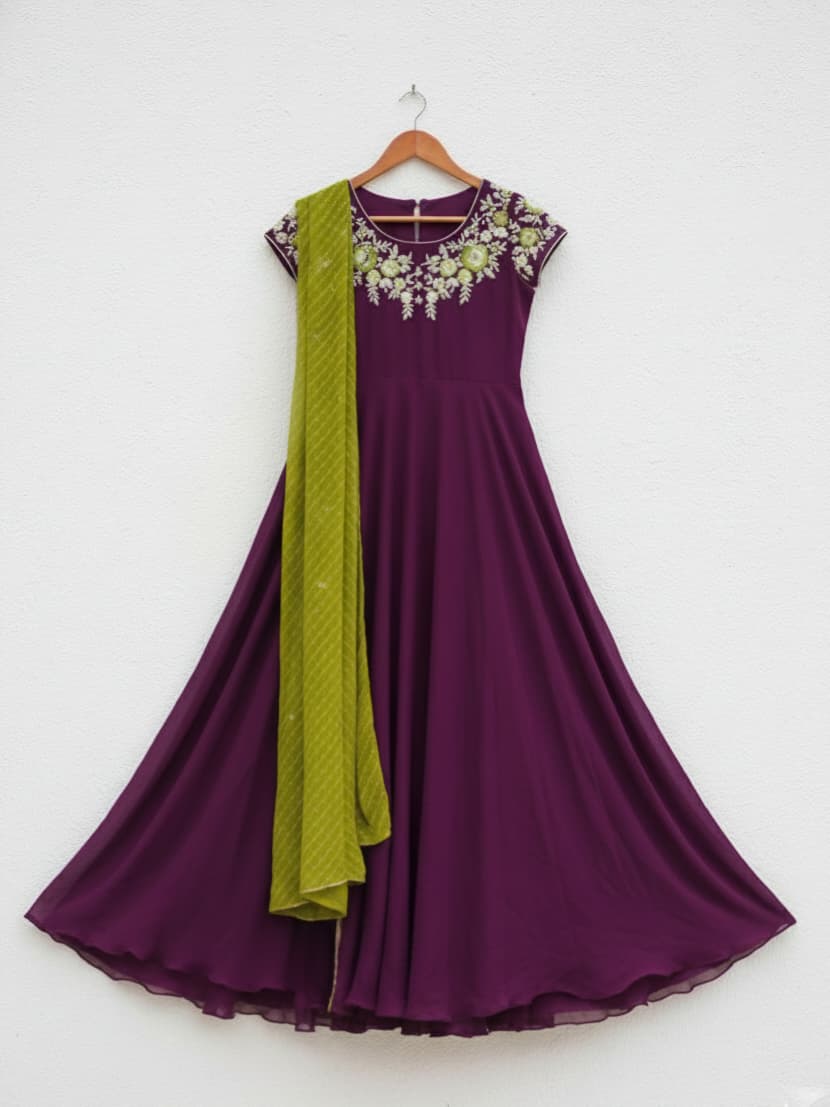 Soft Georgette Designer Gown with Dupatta