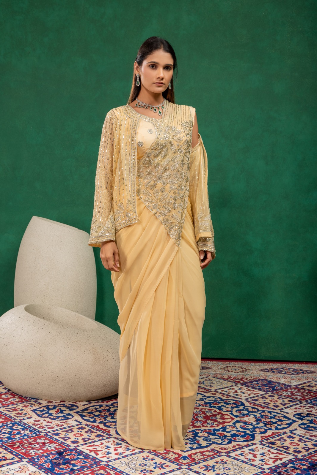 FAUX GEORGETTE KOTI SAREE (KS05)