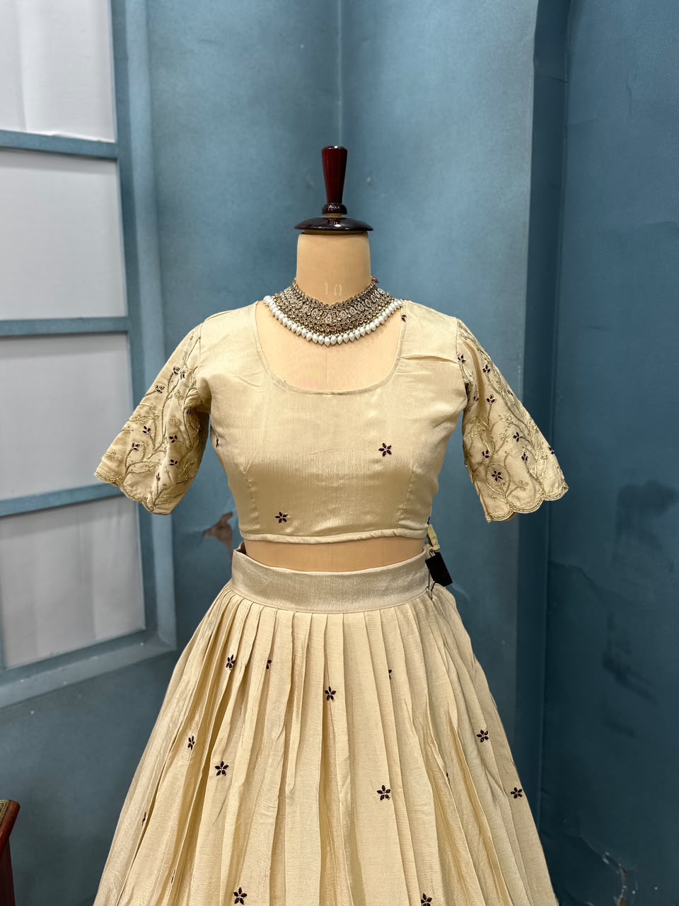 Full stiched Kanjivaram silk Lehanga (TL01)