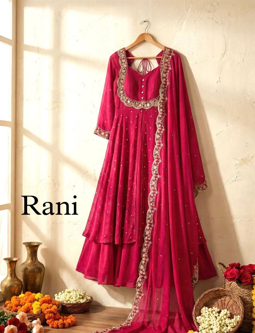 Vichitra Silk skirt and cape pcs (VSK19)