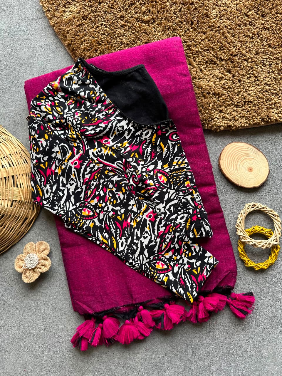 Handloom Khadi Cotton Saree Combo (A8)