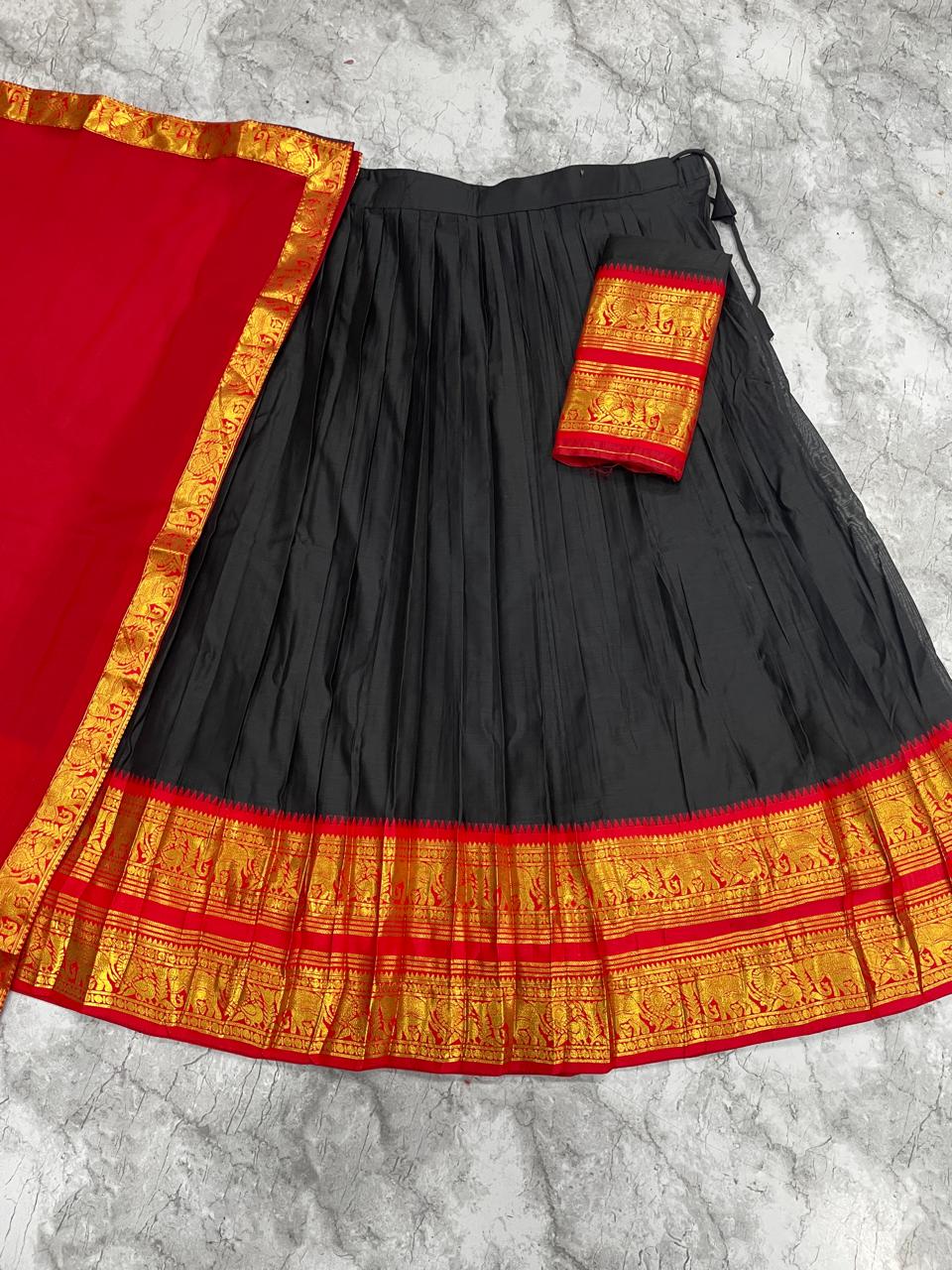 The South-style Kanjivaram Type silk lehenga (L18)
