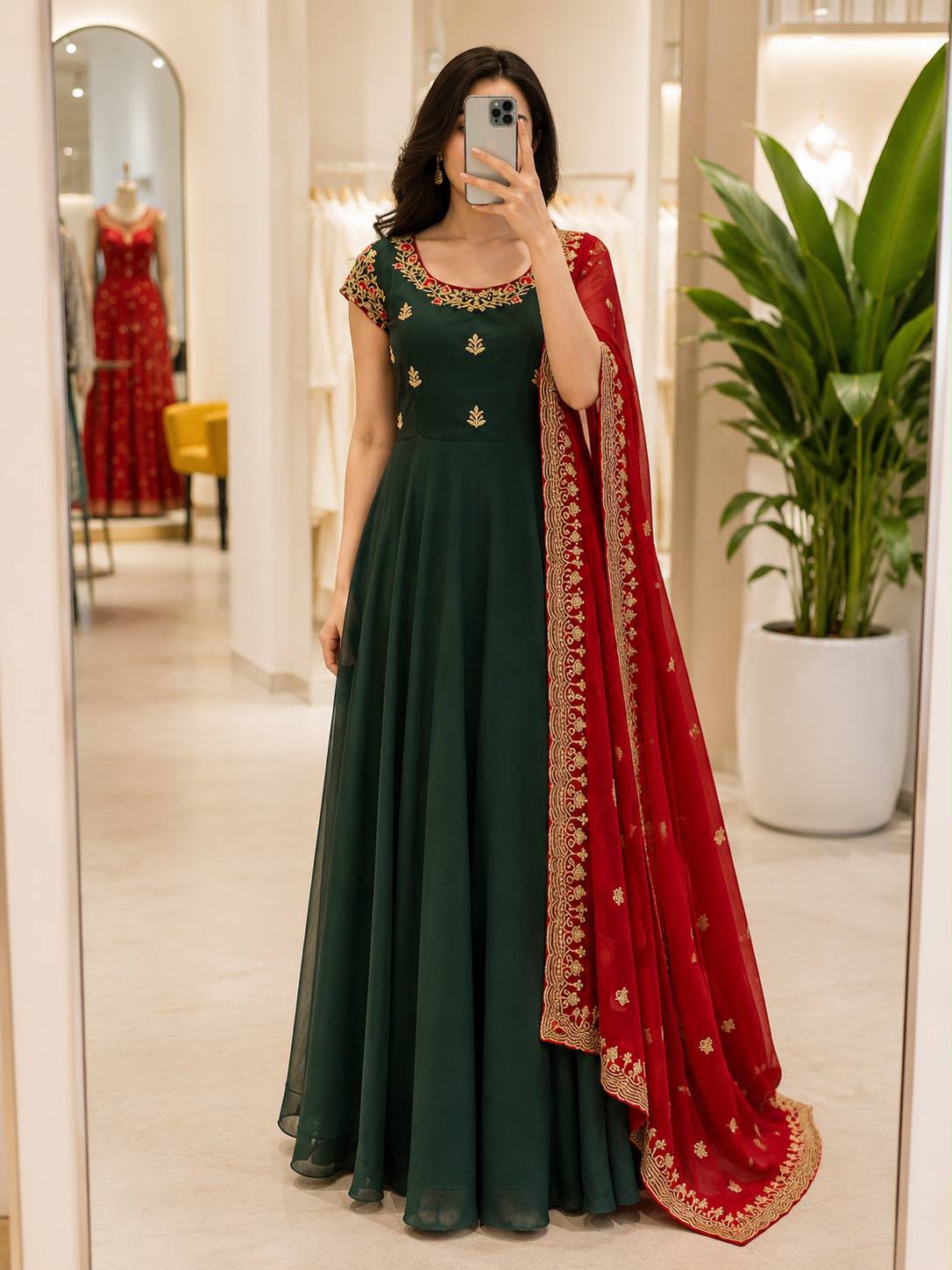 Georgette Anarkali & Dupatta ( GAD01)