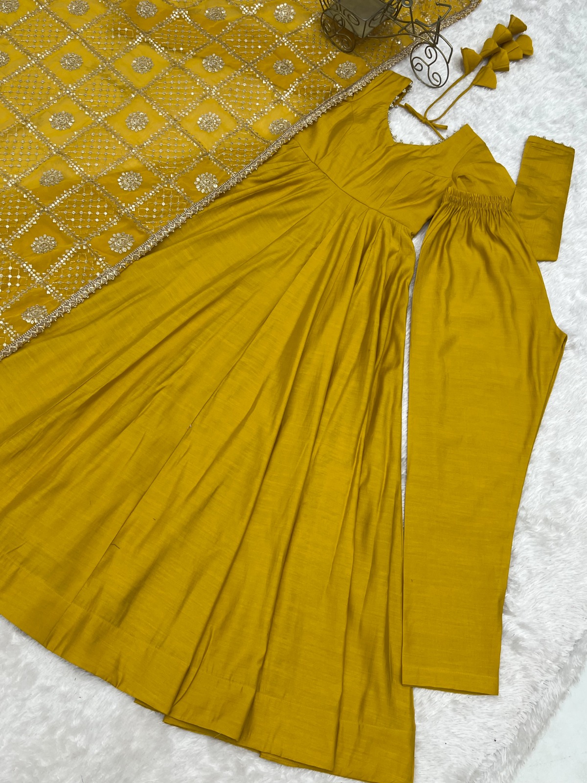 Pure Romansilk Chanderi Anarkali (PRCA01)