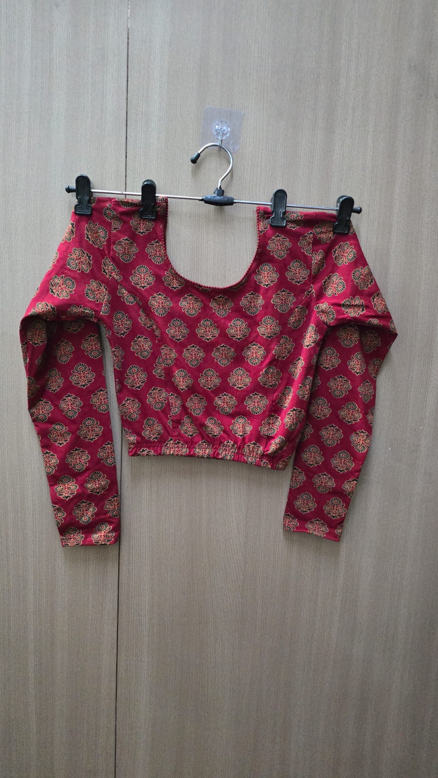 Full Sleeve Strachable kalamkari blouse (BL10)