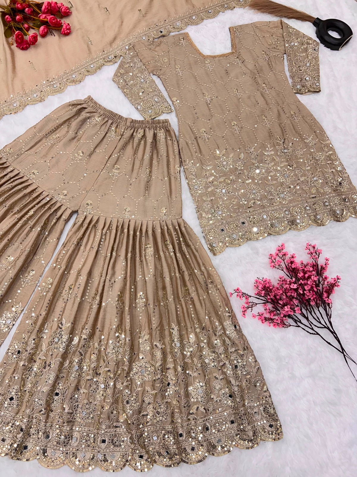 Faux Georgette Sharara Set (GS01)