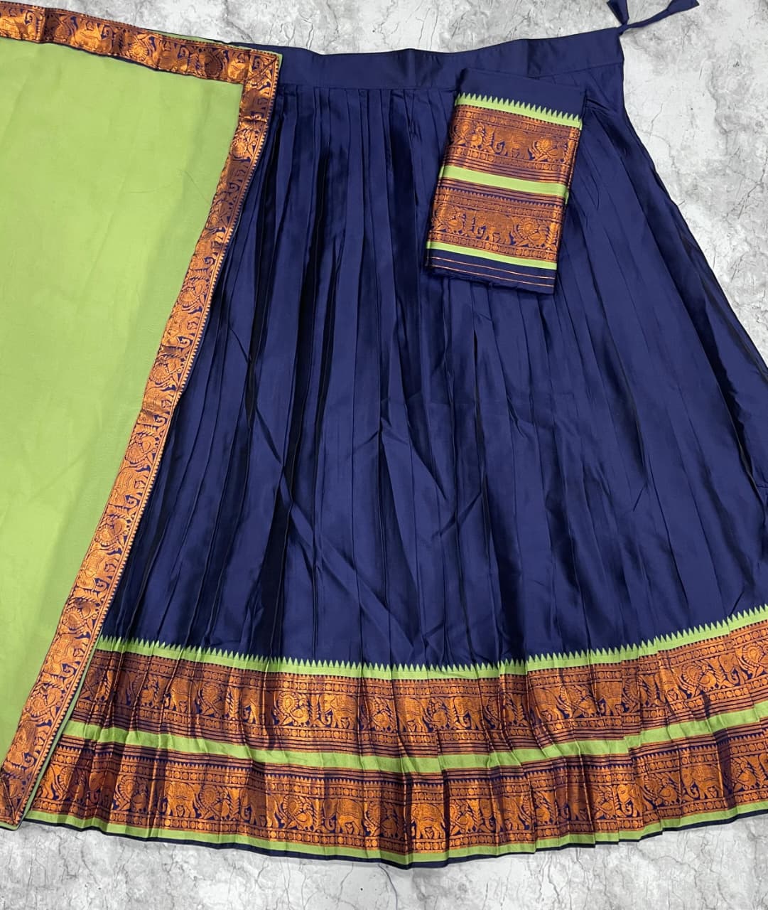 The South-style Kanjivaram Type silk lehenga (L11)
