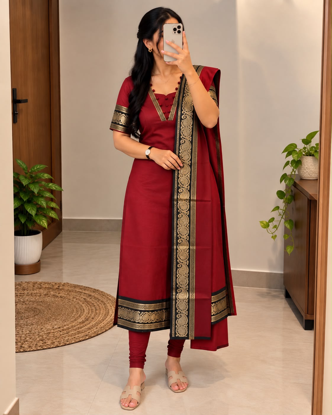 Traditional Silk Cotton kurti ( SILK03)