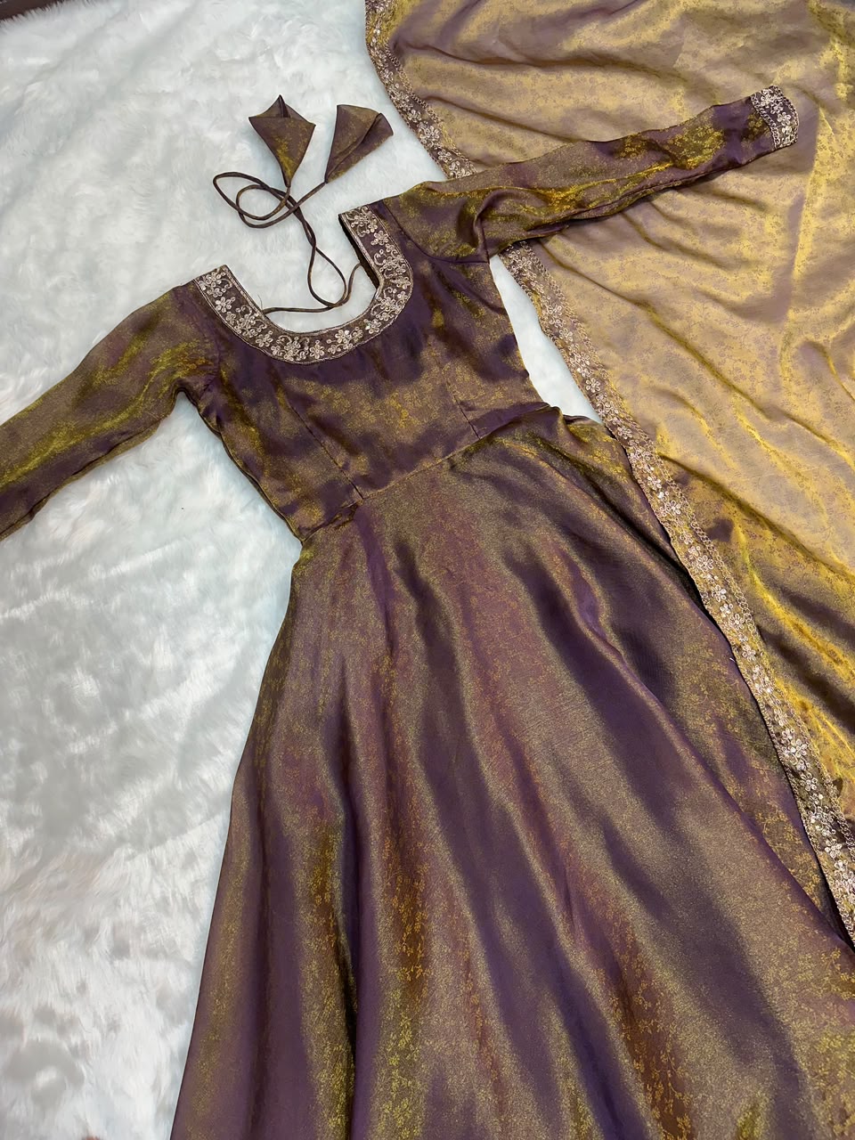 FENDY JAQUARD SILK GOWN ( FJS01)