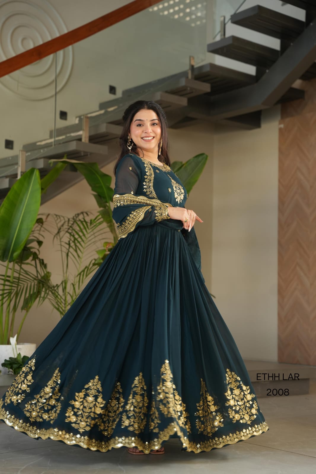 DESIGNER READYMADE GOWN-DUPATTA (DRG01)