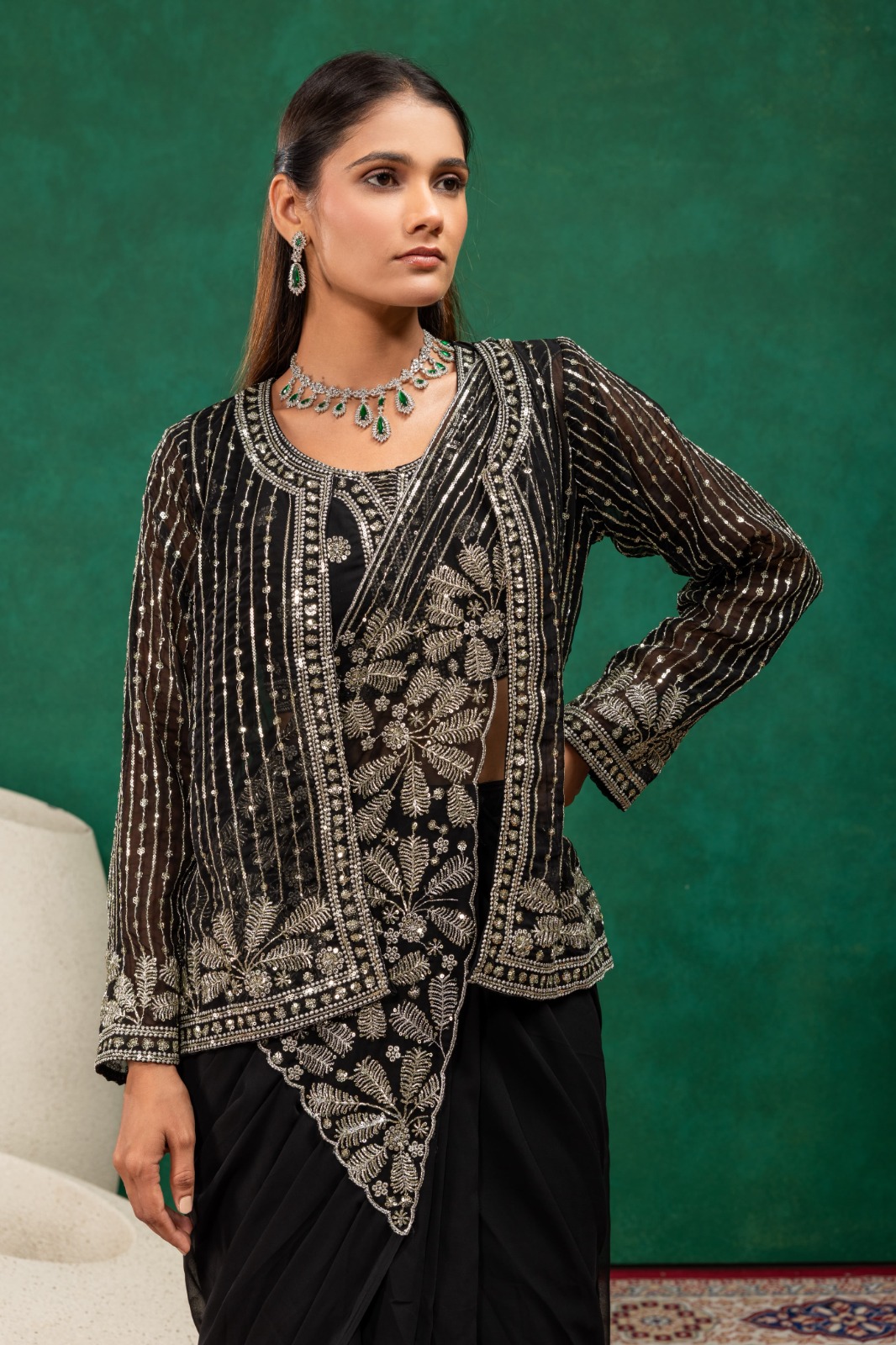 FAUX GEORGETTE KOTI SAREE (KS03)