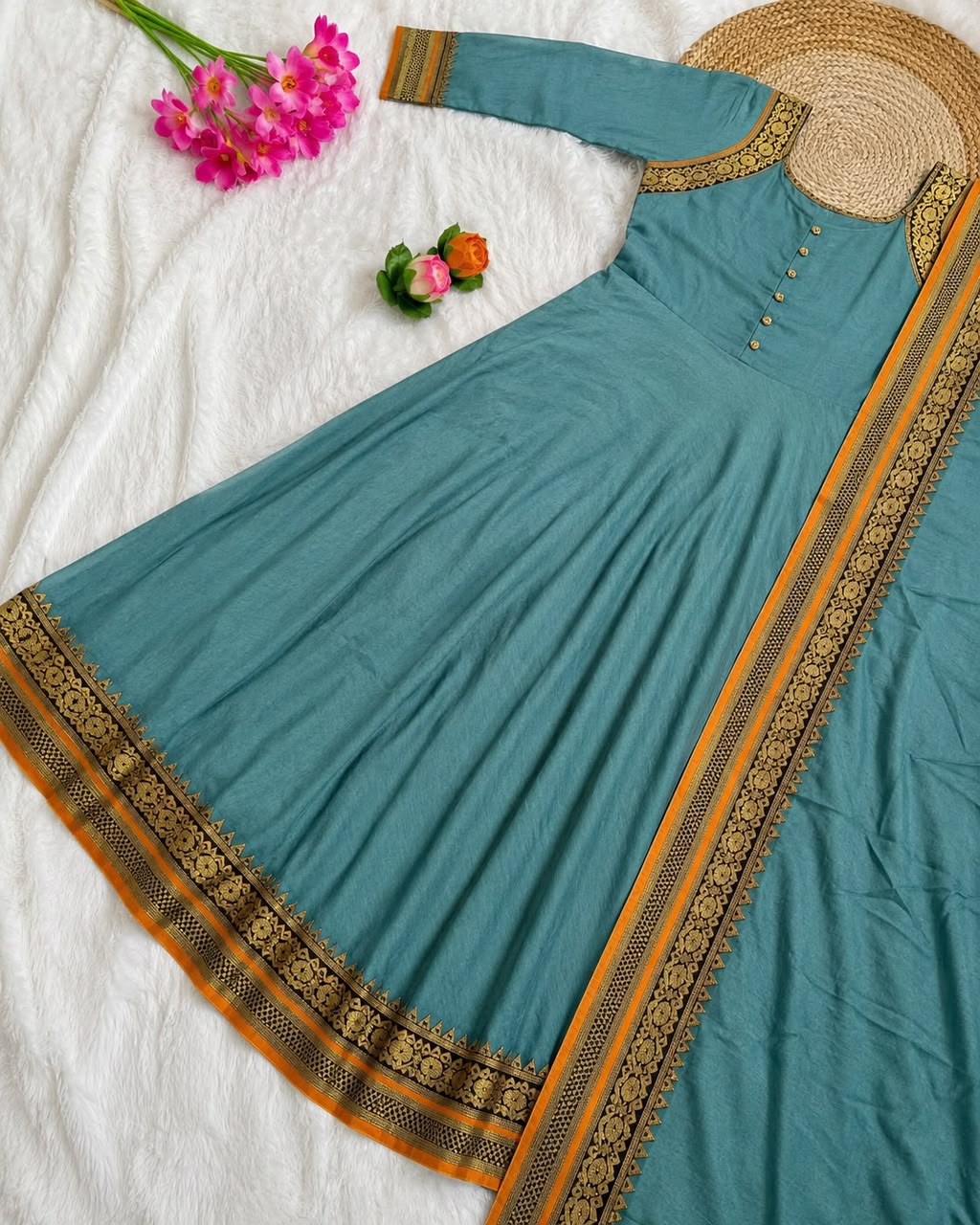 VICHITRA SILK ANARKALI WITH DUPATTA (VSA01)