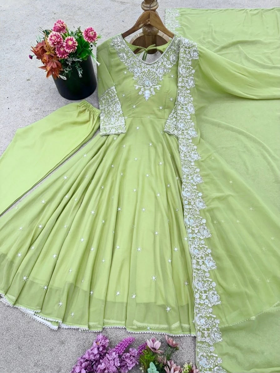 Elegant Embroidered Rembo Sequence Anarkali (RSA04)