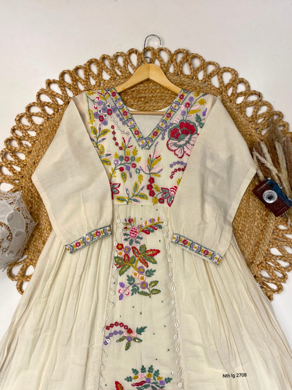 TRENDY A-line GOWN WITH Heavy EMBROIDERY (PW1)