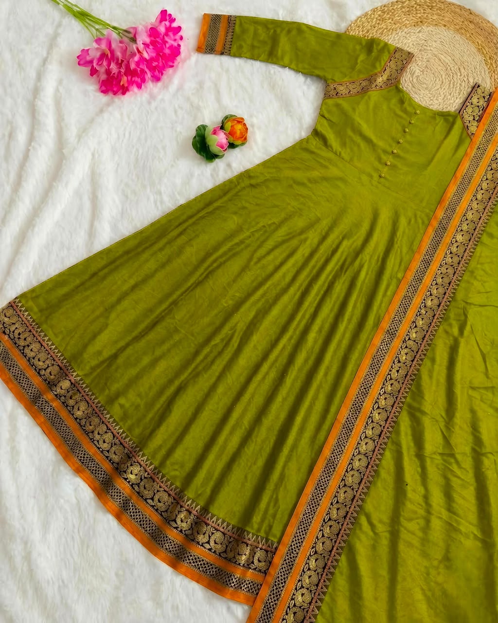 VICHITRA SILK ANARKALI WITH DUPATTA (VSA06)