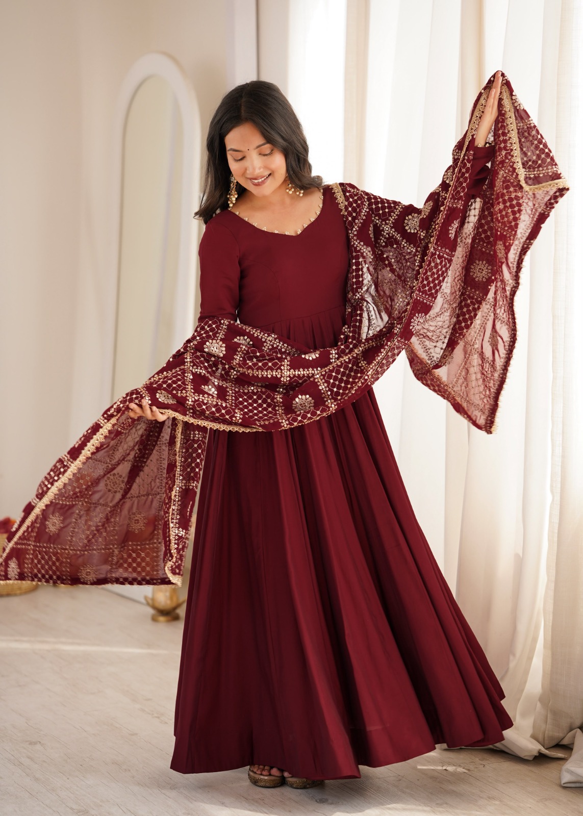 Pure Romansilk Chanderi Anarkali (PRCA02)