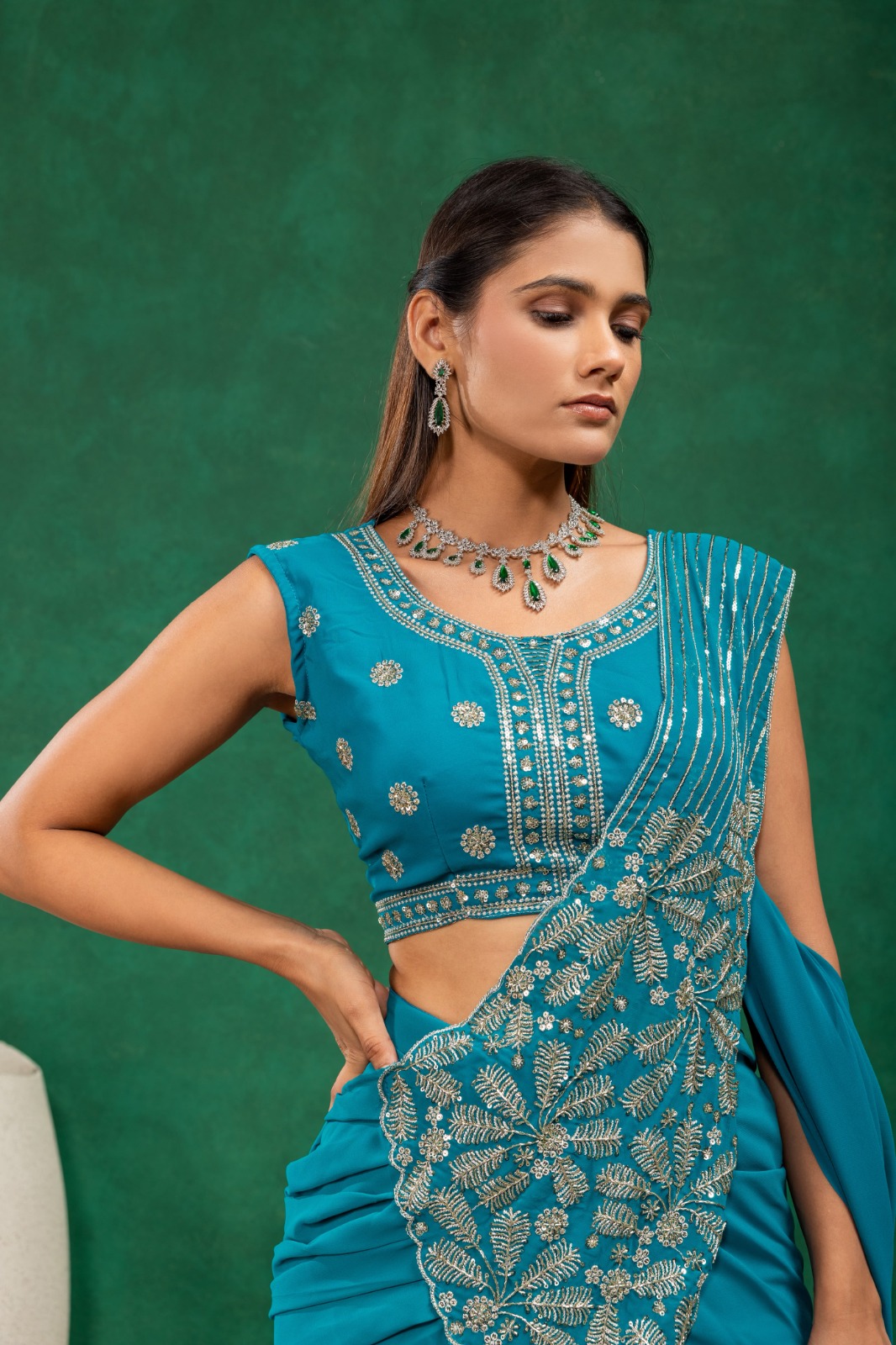 FAUX GEORGETTE KOTI SAREE (KS04)