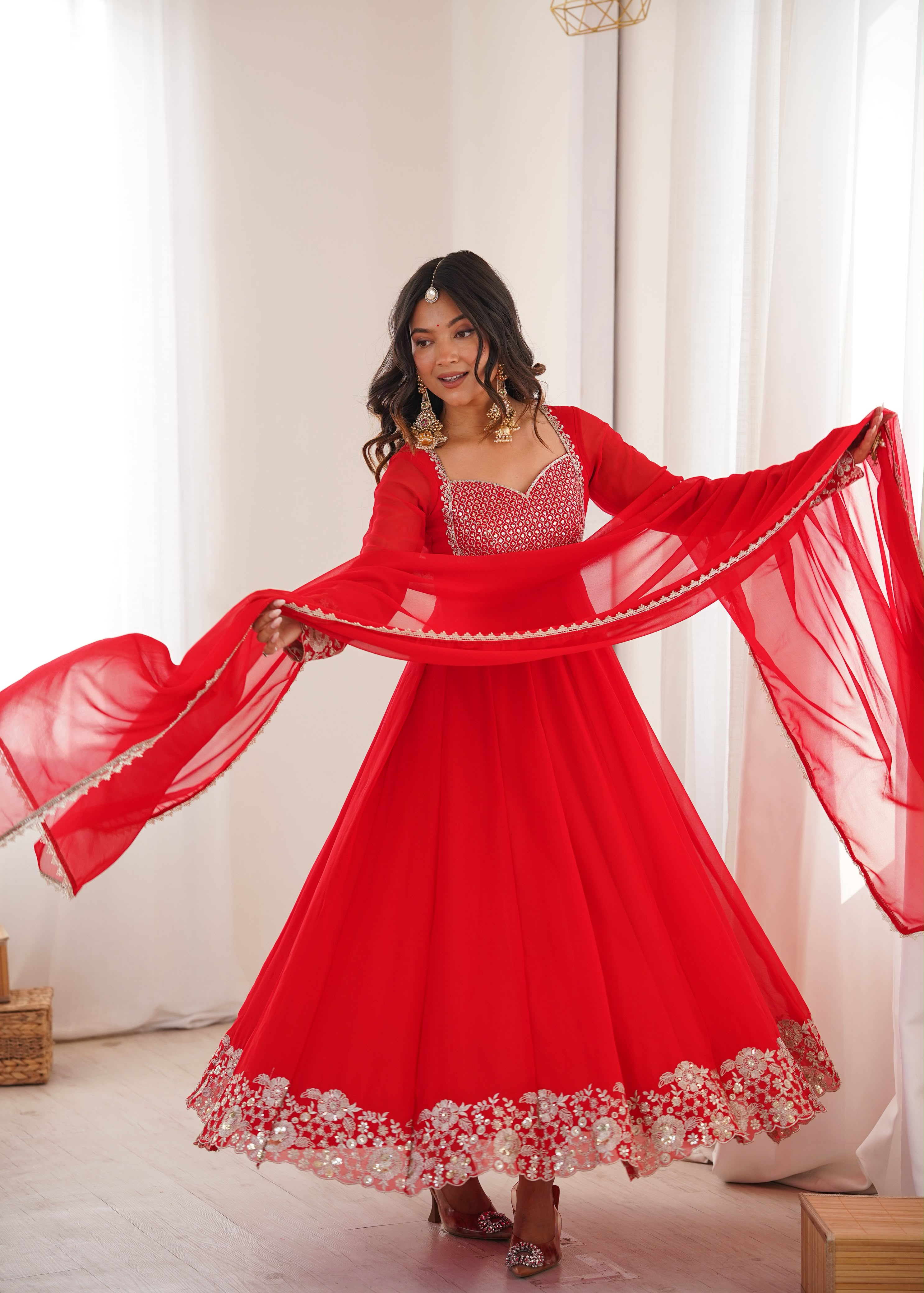Heavy Faux Georgette Anarkali (FA01)