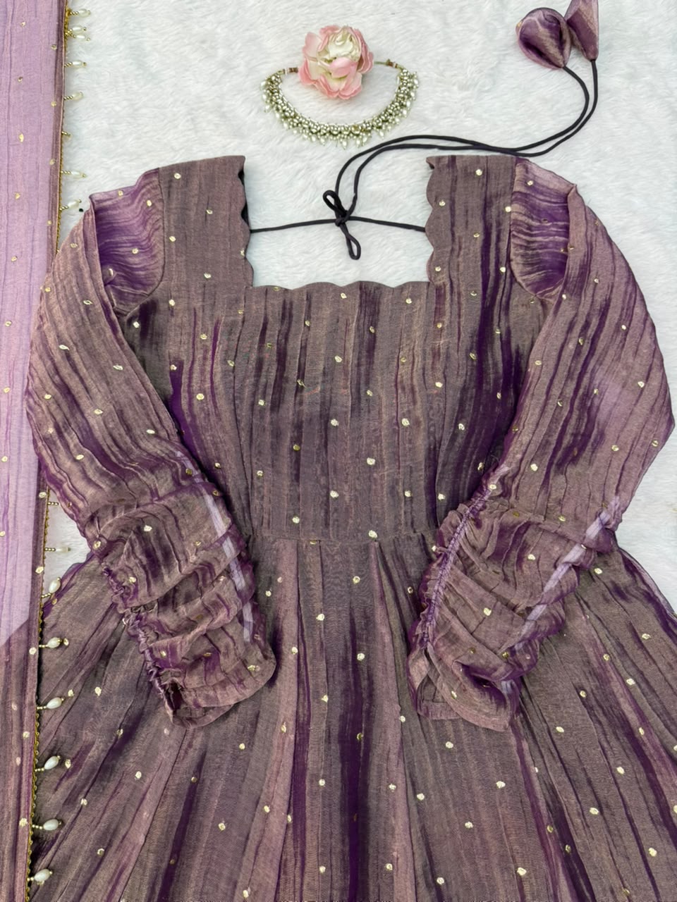 Elegant Salsa Silk Gown Set (SS06)