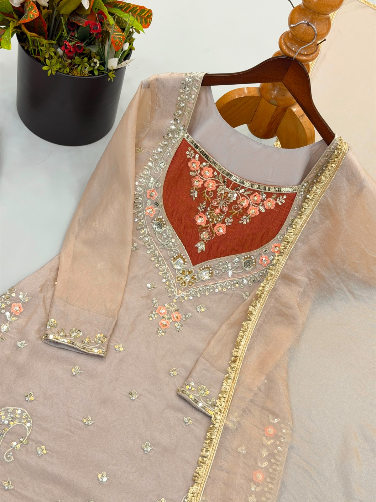 Embroidery Sequence Sharara Set (ES04)