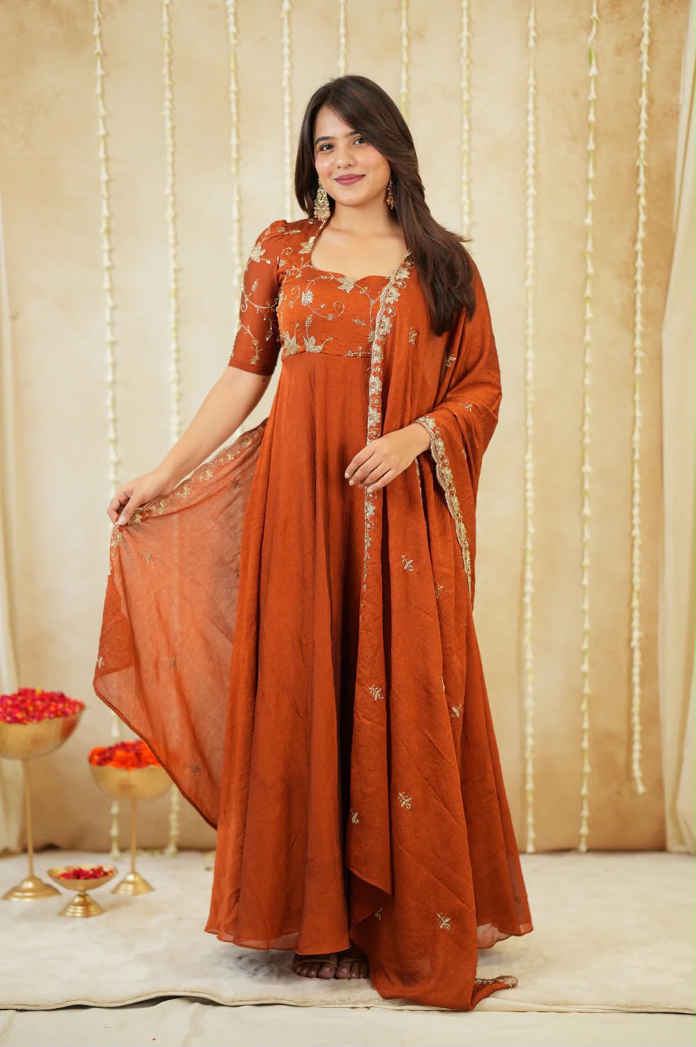 Rangoli Crush Gown + dupatta ( RCG01)