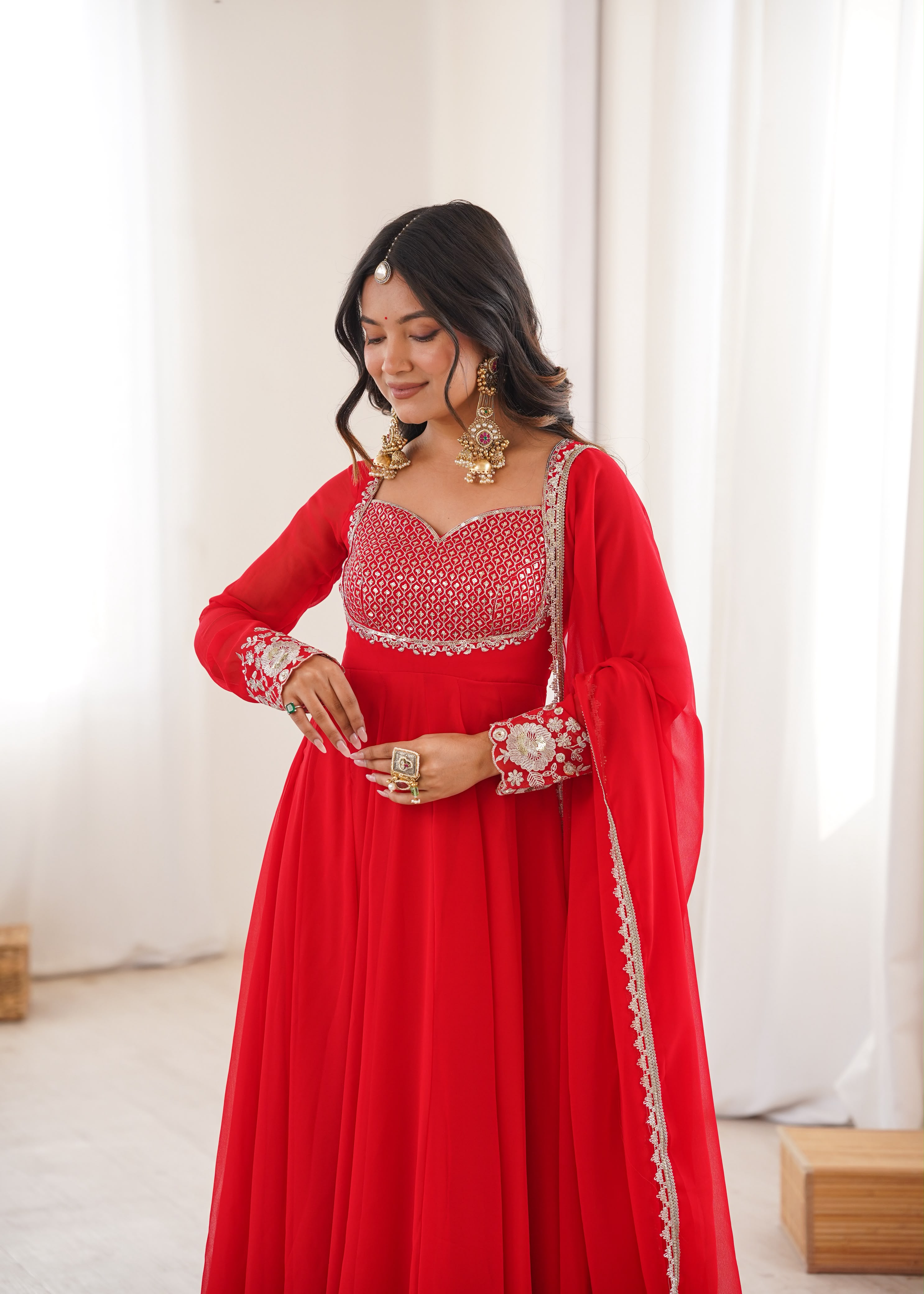Heavy Faux Georgette Anarkali (FA01)
