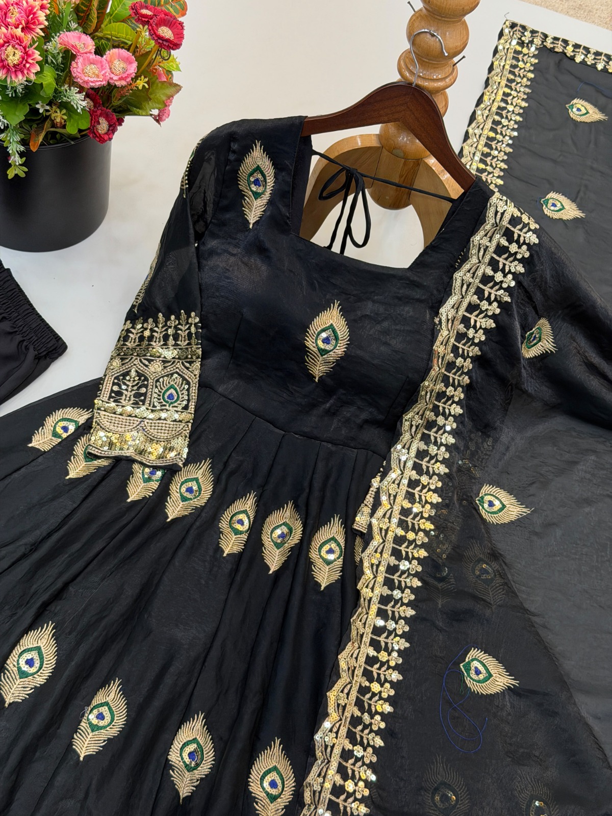 Heavy fendy silk 3 piece designer set (FSD12)