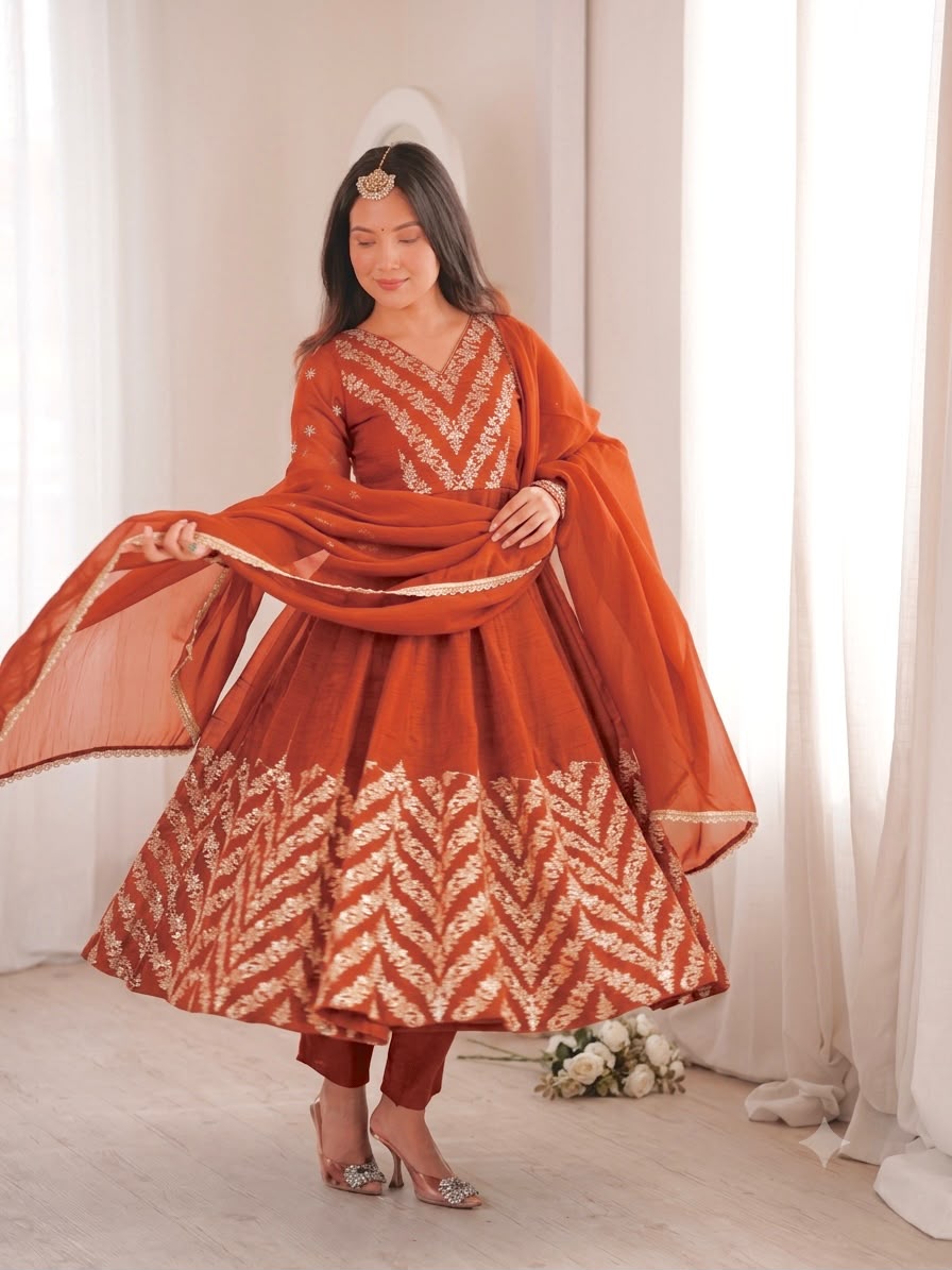 Crunchy Anarkali Gown ( CAG01)