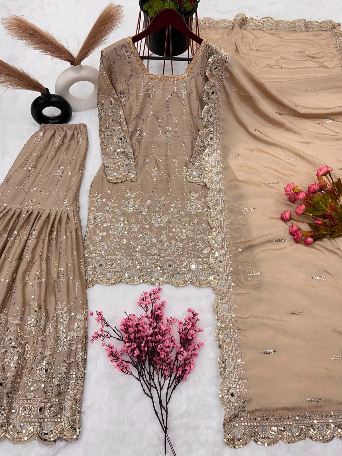 Faux Georgette Sharara Set (GS01)