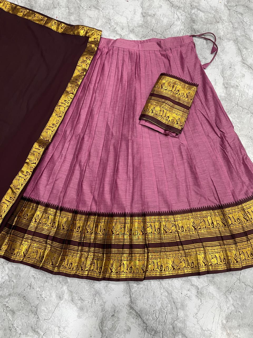 The South-style Kanjivaram Type silk lehenga (L14)