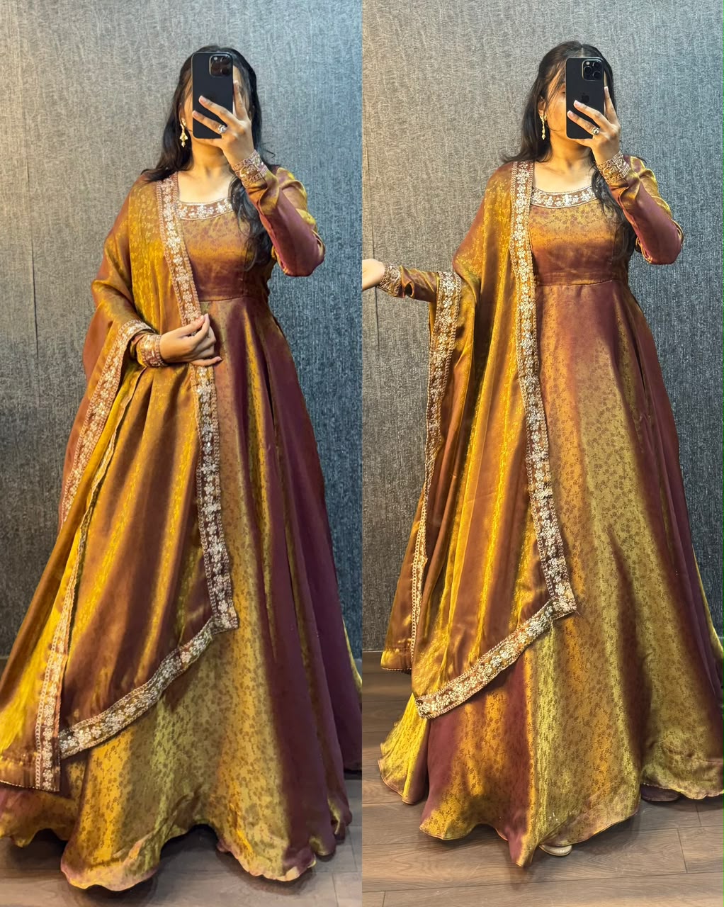 FENDY JAQUARD SILK GOWN ( FJS02)