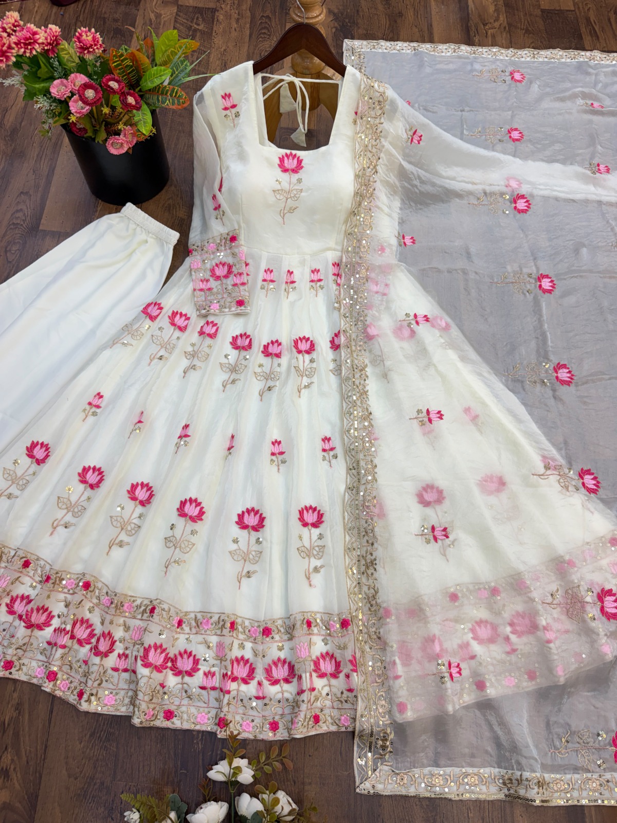 White Anarkali ( WH1 )