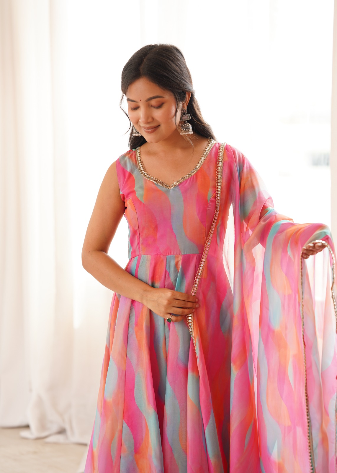 Tebi Organza Anarkali suit ( TOA1)
