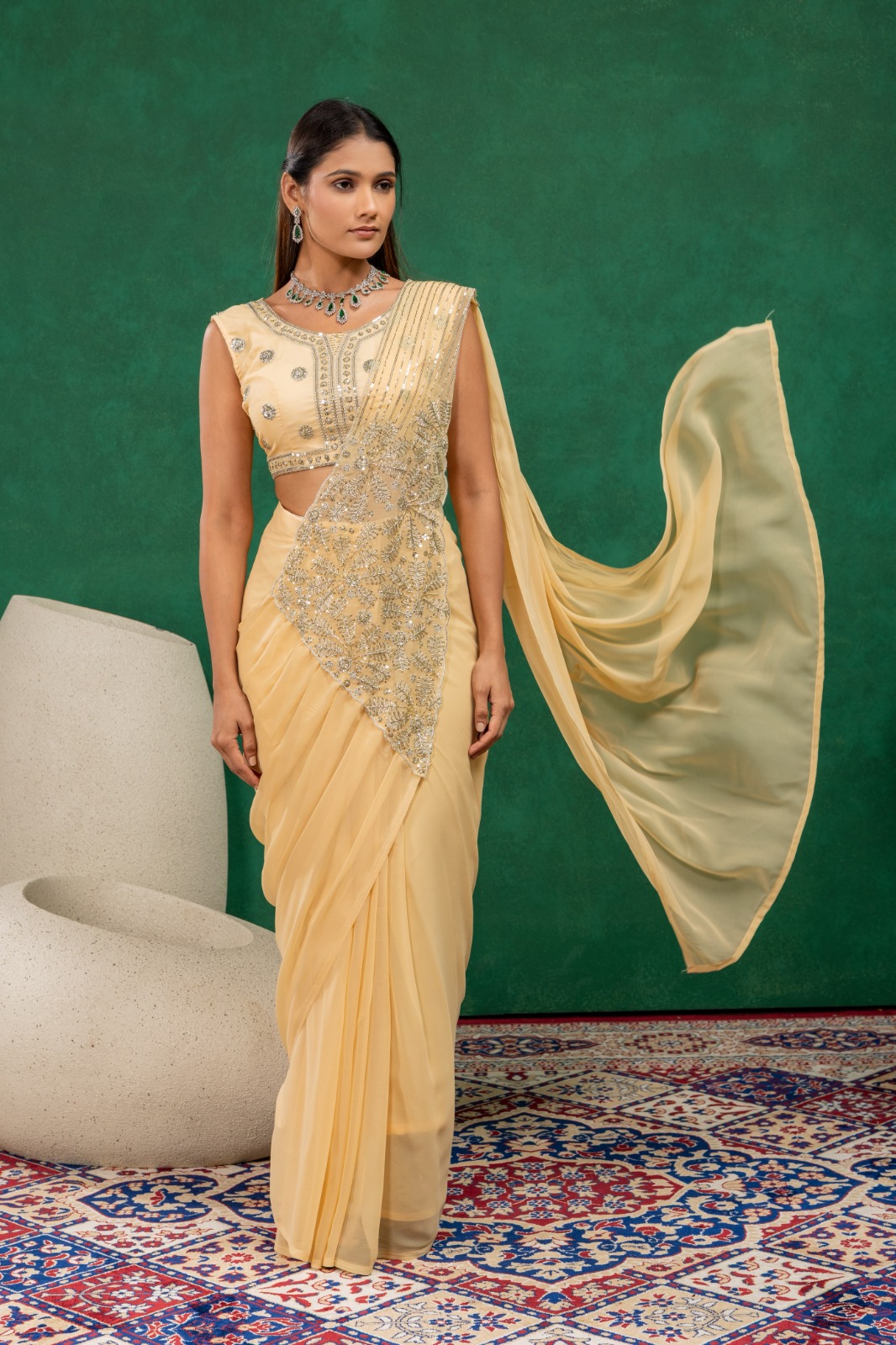 FAUX GEORGETTE KOTI SAREE (KS05)