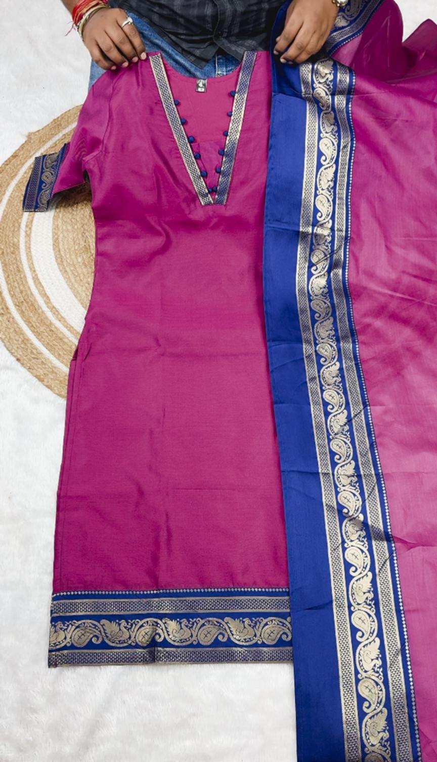 Traditional Silk Cotton kurti ( SILK09)