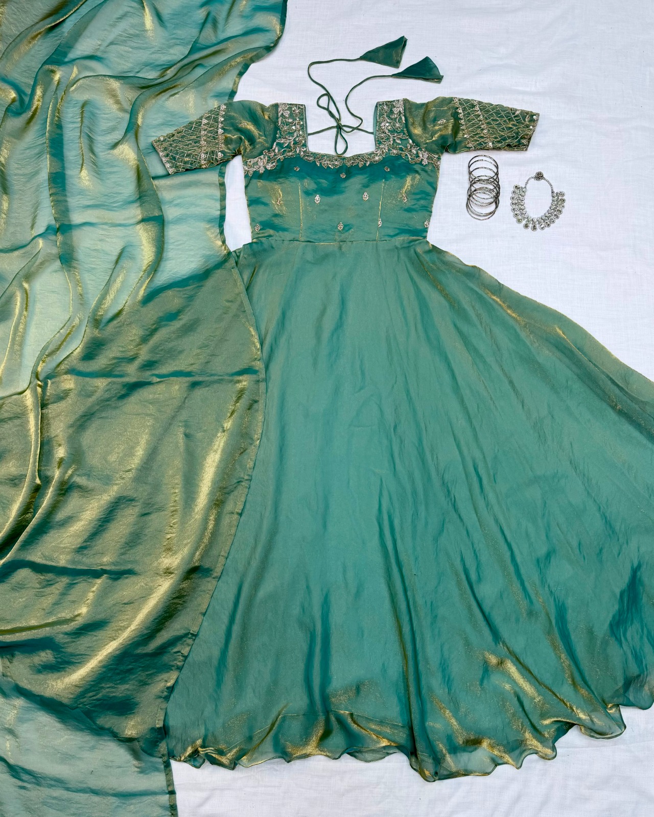 Embroidery Sequence Gown with Dupatta (ESG03)
