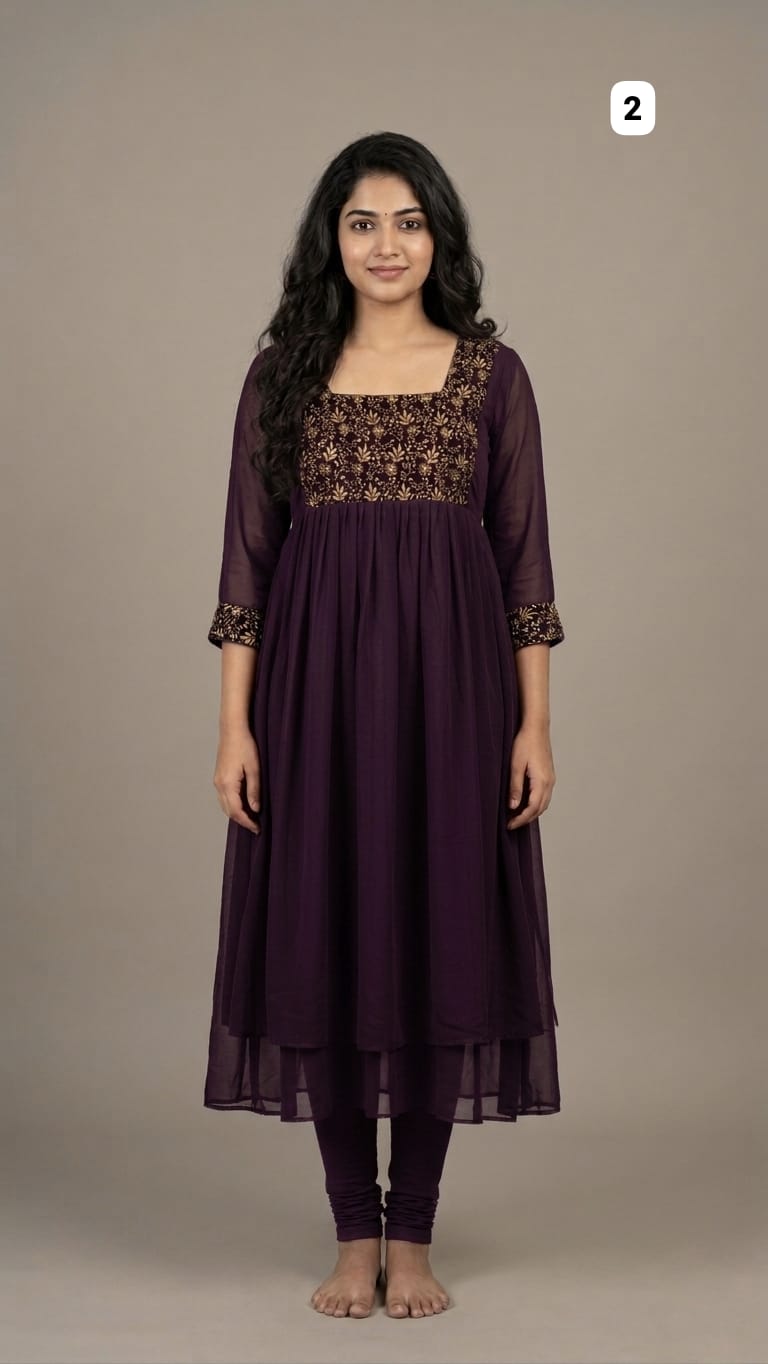 Georgette sequence kurti 02