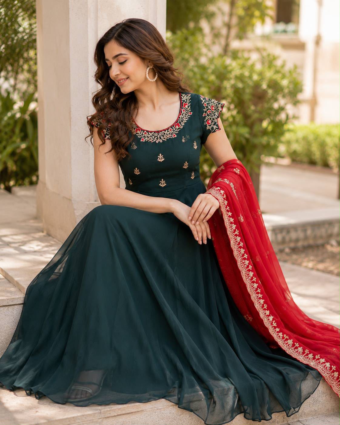 Georgette Anarkali & Dupatta ( GAD01)